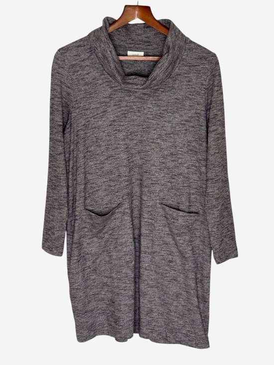 J. Jill Dresses & Skirts - J Jill Pure Jill Soft-Touch Cowl Neck Tunic Dress • Heathered Plum • M Petite